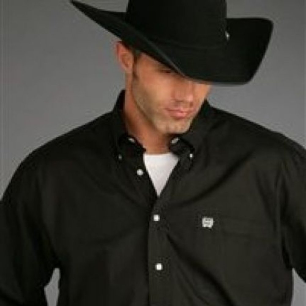 Cinch Solid Pinpoint Cottonwestern Riding Shirt I… - image 1